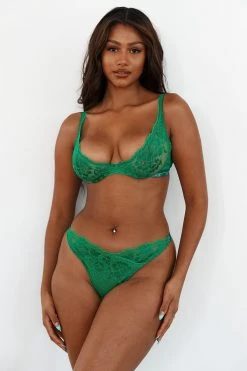 Lounge Underwear Sustainable Luxe Balcony Bra (Set) - Emerald
