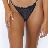 Lounge Underwear Illustration Balcony Thong - Black