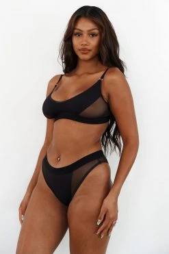 Lounge Underwear Contour Mesh Bra (Set) - Black BH Ohne Bügel Sets