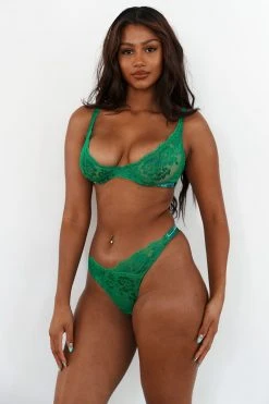 Lounge Underwear Sustainable Luxe Balcony Bra (Set) - Emerald 4 Lounge Underwear Sustainable Luxe Balcony Bra (Set) - Emerald