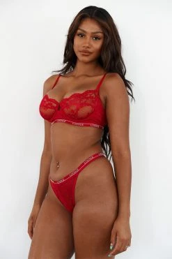 Lounge Underwear Blossom Balcony Bra (Set) - Maroon Bestsellers