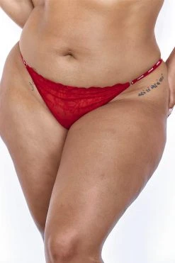 Lounge Underwear Illustration Balcony Thong - Maroon String Und Slip