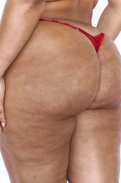 Lounge Underwear Illustration Balcony Thong - Maroon String Und Slip