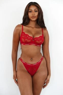 Lounge Underwear Blossom Balcony Bra (Set) - Maroon Bestsellers