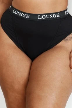 Lounge Underwear Bamboo Basic Thong - Black String Und Slip 5 Lounge Underwear Bamboo Basic Thong - Black String Und Slip