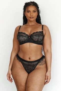 Lounge Underwear Desire Balcony Bra (Set) - Black