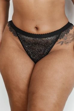 Lounge Underwear Neuheiten Desire Balcony Thong - Black