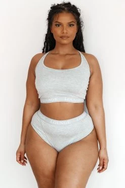 Lounge Underwear Bamboo Basic Bralette (Set) - Grey BH Ohne Bügel Sets