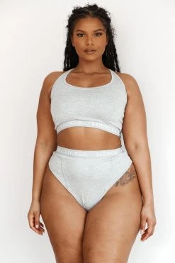 Lounge Underwear Bamboo Basic Bralette (Set) - Grey BH Ohne Bügel Sets