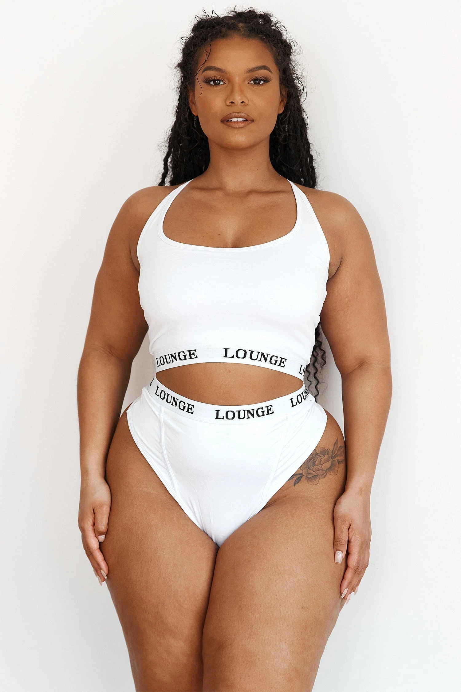 1-WhiteBambooBasicBralette_ThongSet-Leslie.jpg Lounge Underwear Bamboo Basic Bralette (Set) - White BH Ohne Bügel Sets
