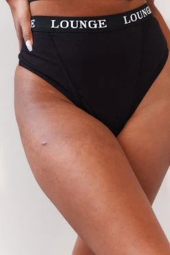 Lounge Underwear Bamboo Basic Thong (Set) - Black