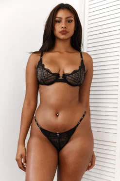 Lounge Underwear Sustainable Charmed Balcony Bra (Set) - Black
