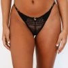 Lounge Underwear String Und Slip Sustainable Charmed Balcony Briefs - Black
