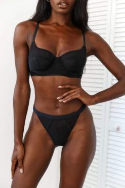 Lounge Underwear Chic Balcony Bra (Set) - Black
