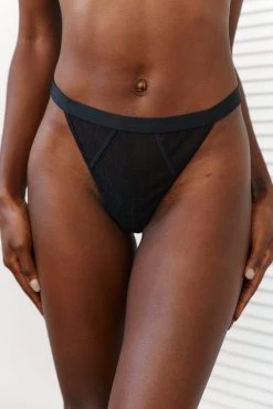Lounge Underwear Chic Balcony Thong - Black