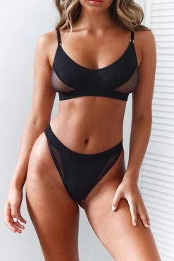 Lounge Underwear Contour Mesh Bra (Set) - Black BH Ohne Bügel Sets