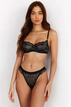 Lounge Underwear Desire Balcony Bra (Set) - Black