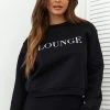Lounge Underwear Essential Jumper - Black Tops Und Hoodys