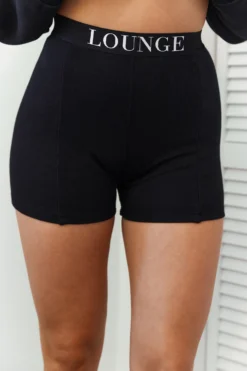 Lounge Underwear Essential Ribbed Shorts - Black