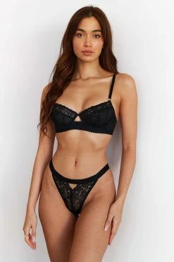 Lounge Underwear Flair Balcony Bra (Set) - Black