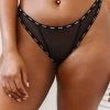 Lounge Underwear Mesh Balcony Thong - Black