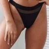 Lounge Underwear Mesh Thong - Black 2 Lounge Underwear Mesh Thong - Black