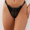 Lounge Underwear Sustainable Royal Balcony Thong - Black String Und Slip 1 Lounge Underwear Sustainable Royal Balcony Thong - Black String Und Slip