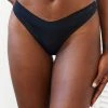 Lounge Underwear Seamless Mesh Thong - Black String Und Slip