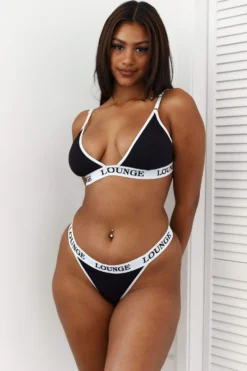 Lounge Underwear BH Ohne Bügel Sets Bamboo Triangle Bra (Set) - Black & White