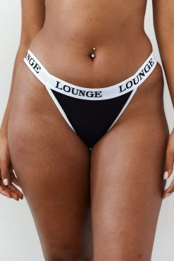 Lounge Underwear Bamboo Triangle Briefs (Set) - Black