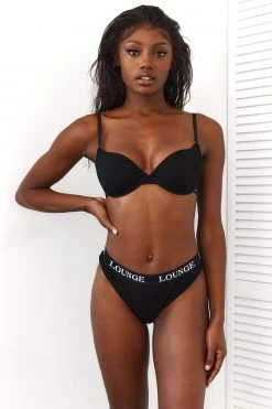 Lounge Underwear Ultra Comfort Ribbed T-Shirt Bra (Set) - Black Bügel-BH Sets