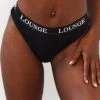 Lounge Underwear Ultra Comfort Ribbed Thong - Black