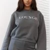 Lounge Underwear Tops Und Hoodys Essential Jumper - Charcoal