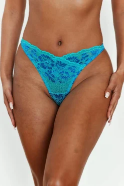Lounge Underwear Outlet Luxe Balcony Thong - Cobalt Blue
