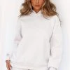 Lounge Underwear Basic Oversized Hoodie - Cream Tops Und Hoodys 2 Lounge Underwear Basic Oversized Hoodie - Cream Tops Und Hoodys
