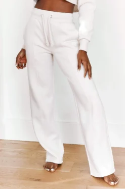 Lounge Underwear Comfy Cosy Wide Leg Joggers - Cream