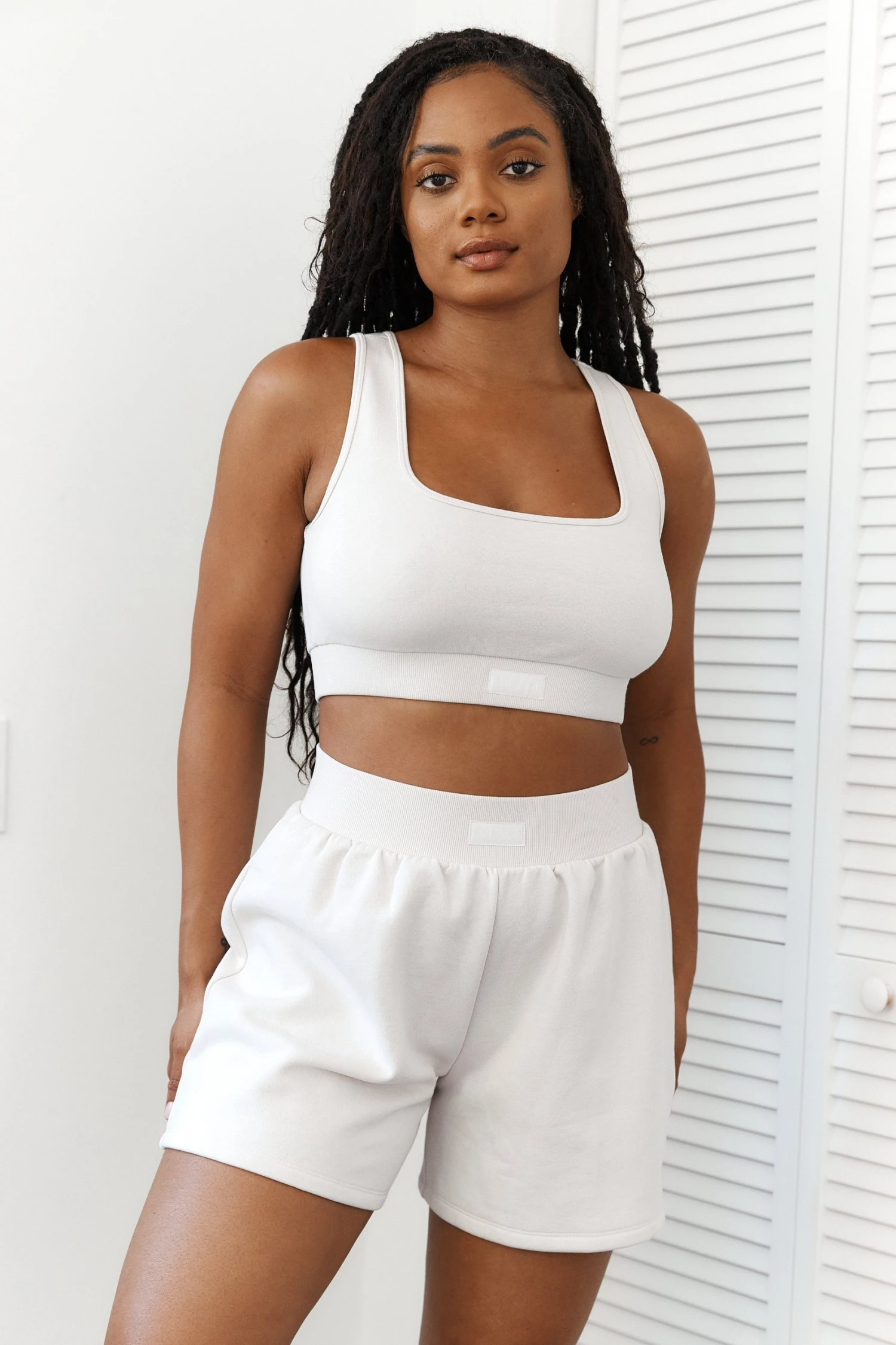 1CreamEssentialTopandShorts-Essence_416b2ead-3811-4da6-8ba7-8967f18719d4.jpg Lounge Underwear Shorts Essential Crop Top (Set) - Cream