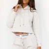 Lounge Underwear Cropped Hoodie - Cream