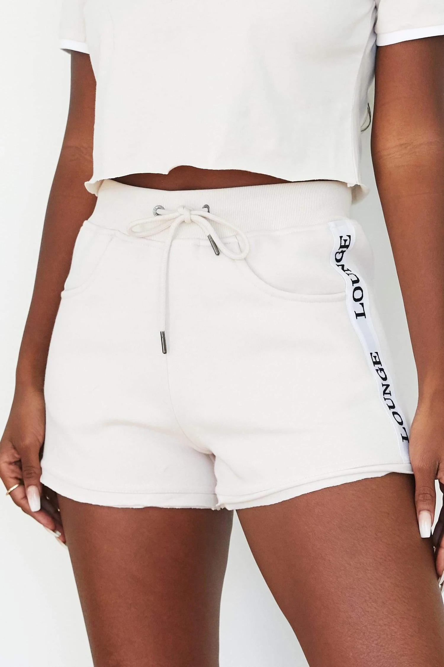 1CreamShortsEcommMariama.jpg Lounge Underwear High Waisted Shorts - Cream