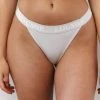 Lounge Underwear Bamboo Triangle Thong - All Cream 1 Lounge Underwear Bamboo Triangle Thong - All Cream