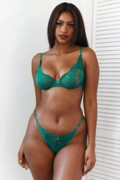 Lounge Underwear Sustainable Charmed Balcony Bra (Set) - Emerald