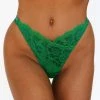 Lounge Underwear Outlet Luxe Balcony Thong - Emerald Outlet