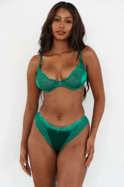 Lounge Underwear Sustainable Silk Balcony Bra (Set) - Emerald Bügel-BH Sets 6 Lounge Underwear Sustainable Silk Balcony Bra (Set) - Emerald Bügel-BH Sets