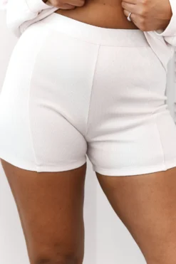 Lounge Underwear Essential Ribbed Shorts - Cream