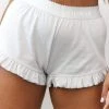 Lounge Underwear Frill Pyjama Shorts - Frost