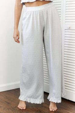 Lounge Underwear Frill Pyjama Trousers - Frost