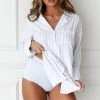Lounge Underwear Pinstripe Oversized Pyjama Shirt (Set) - Frost Schlaf 2 Lounge Underwear Pinstripe Oversized Pyjama Shirt (Set) - Frost Schlaf