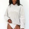 Lounge Underwear Teddy Hoodie - Frosted Grey Tops Und Hoodys