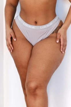 Lounge Underwear Bestsellers Ultra Comfort Ribbed Thong (Set) - Grey