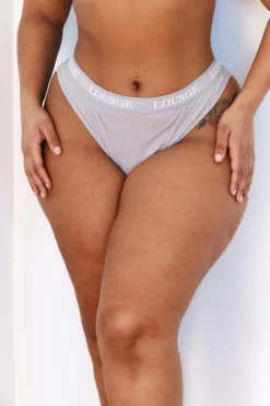 Lounge Underwear Bestsellers Ultra Comfort Ribbed Thong (Set) - Grey
